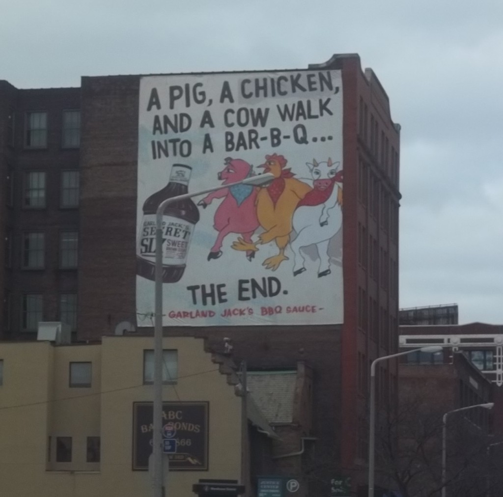 Outside of a restaurant in Cleveland, pretty funny I thought....